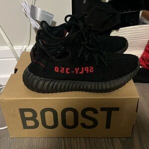 Yezzy size 6 black with red letters